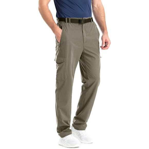 clothin Men's Elastic Waist Travel Track Pants Stretch Lightweight Pant 2XL 30L - Picture 1 of 11